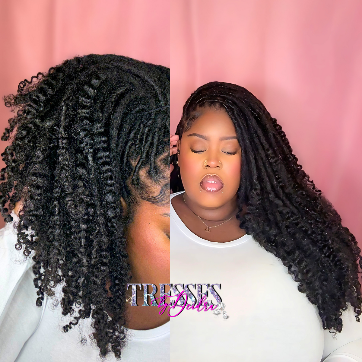 Kinky Coily Que Locs-100% Human hair Crochet Loc Extensions